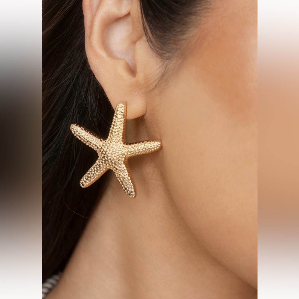 Ettika Gold Starfish Earrings